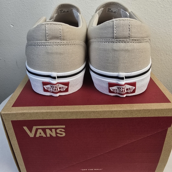 Vans Asher Men's Slip on Canvas Beige Sneakers Tennis Shoes Size 8.5 - Picture 4 of 9